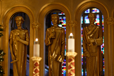 Saints Faith, Hope and Charity Apostle Statues